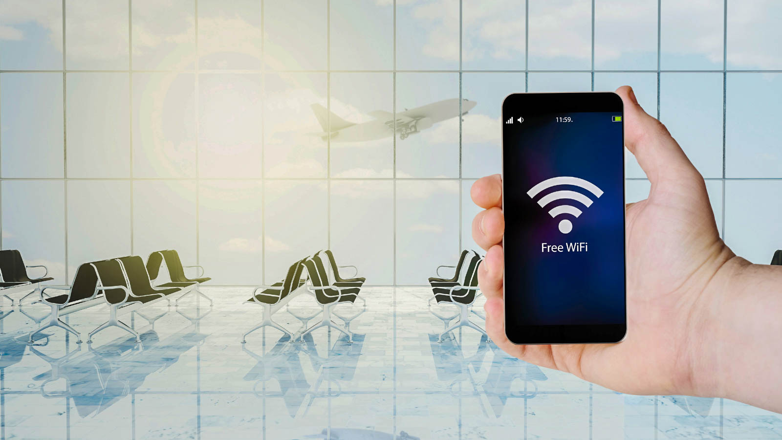 Connect to free WiFi at London Southend Airport